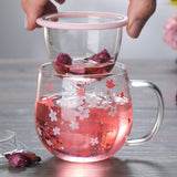 Tazza Sakura  in vetro borosilicato