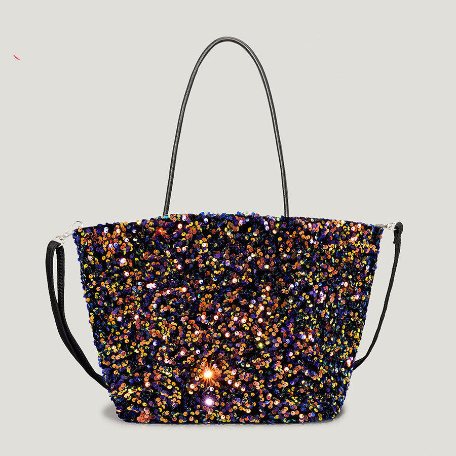 Borsa tote con paillettes