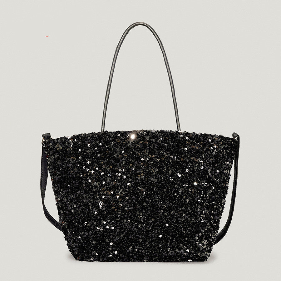 Borsa tote con paillettes