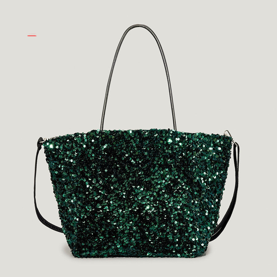 Borsa tote con paillettes